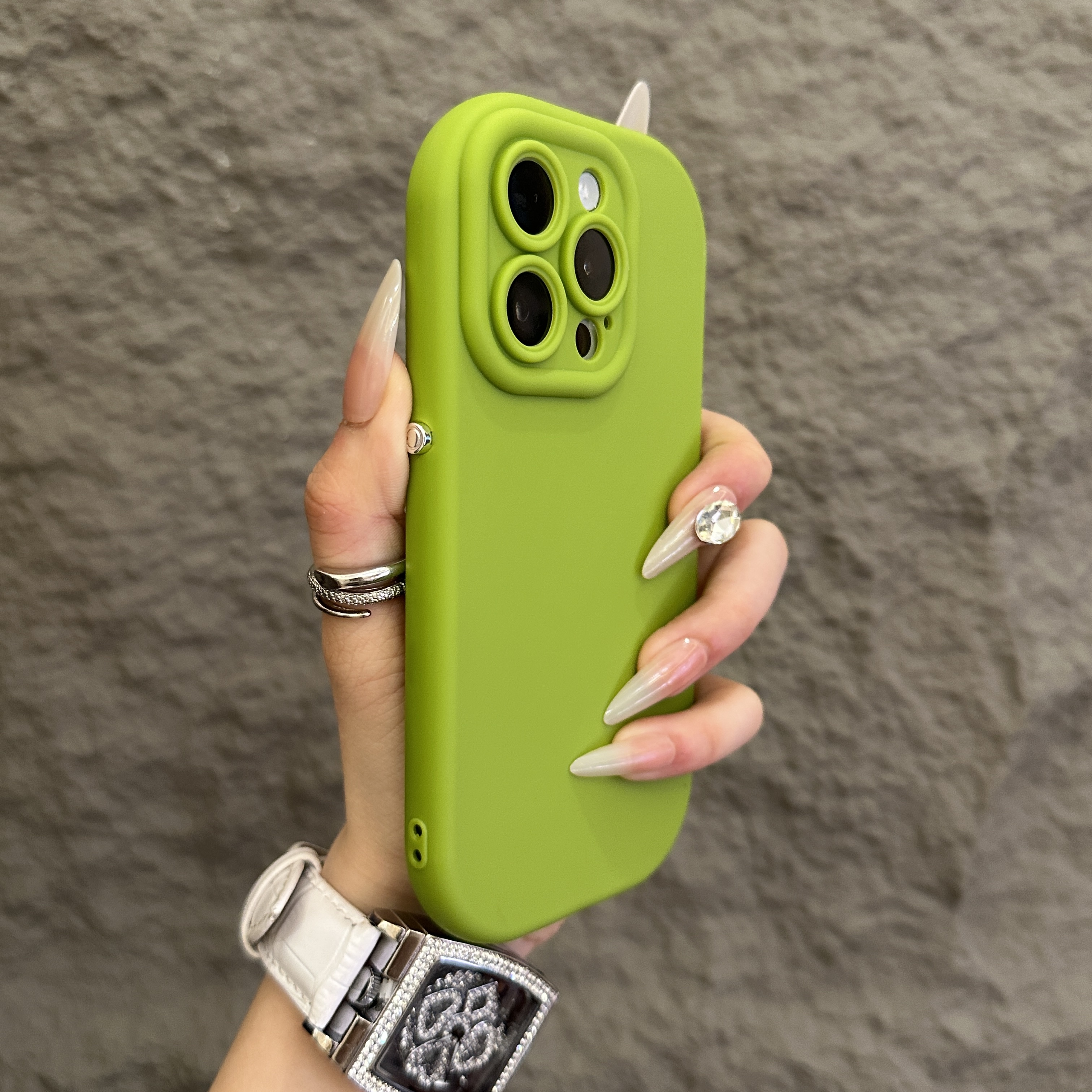 新款椭圆适用苹果16pro手机壳简约14promax纯色iphone13高级感12