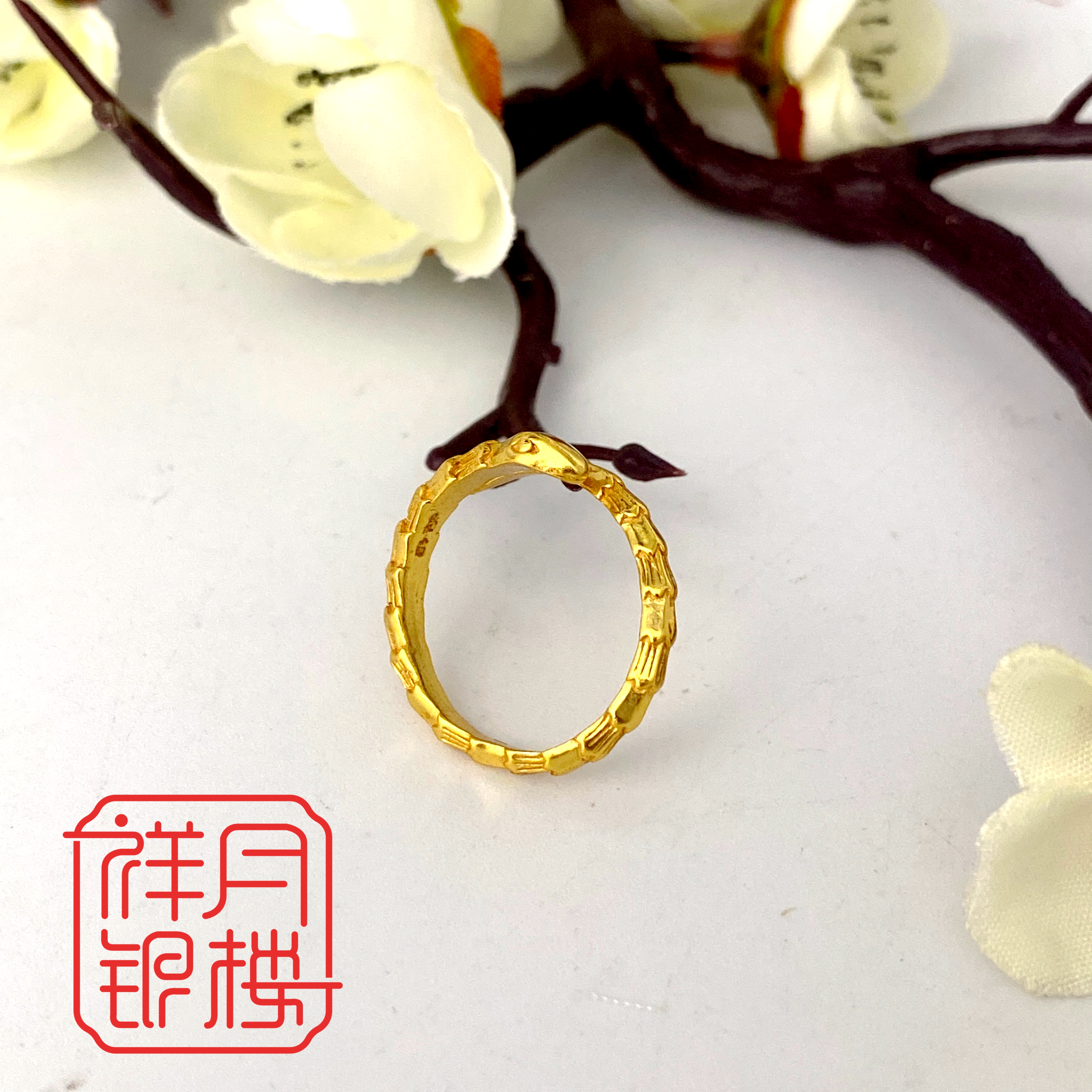 足银戒指 足银990 响尾蛇戒指环气质礼物送女友新款蛇年生肖