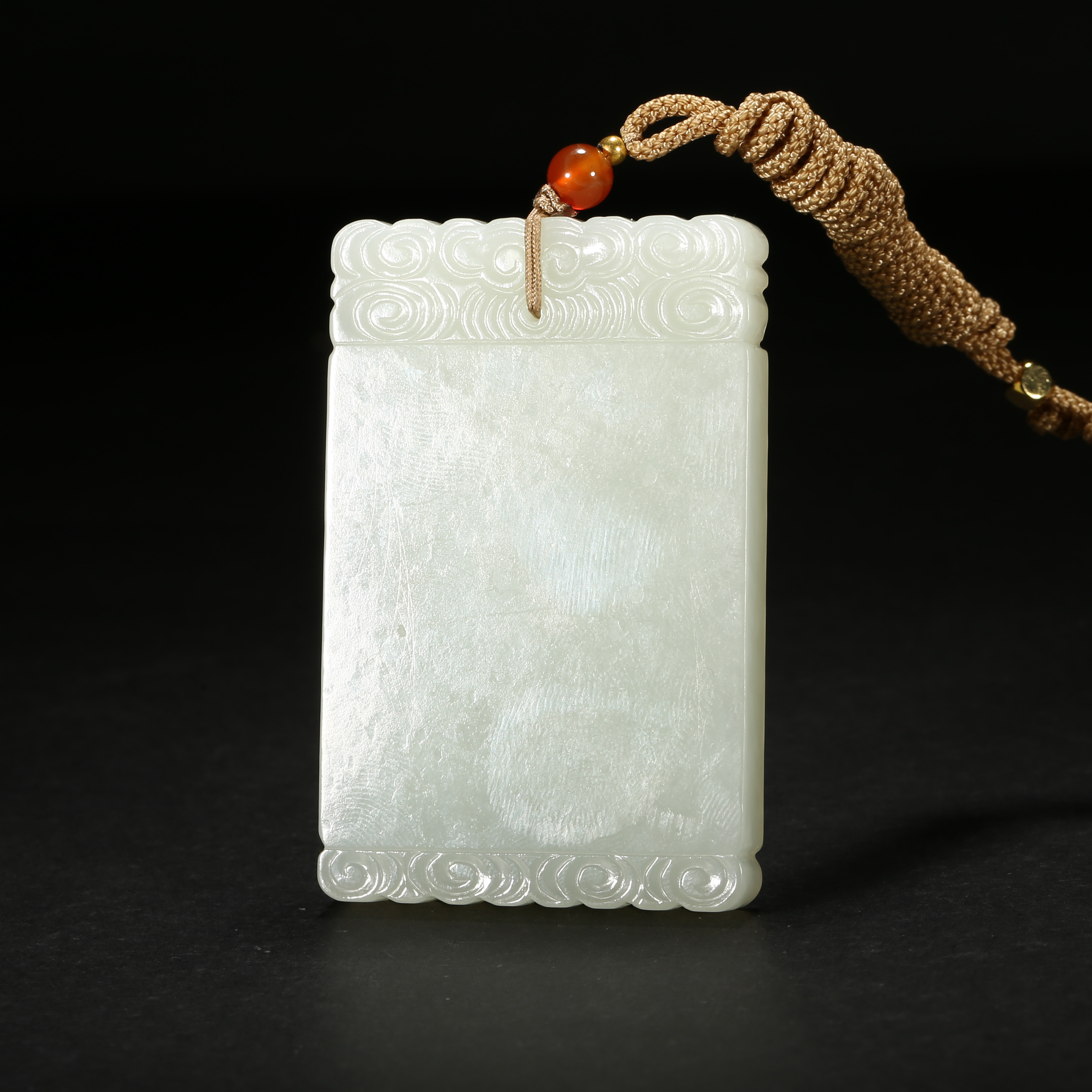 清代*白玉无事牌/13ALG0783/和田玉【北京文博】