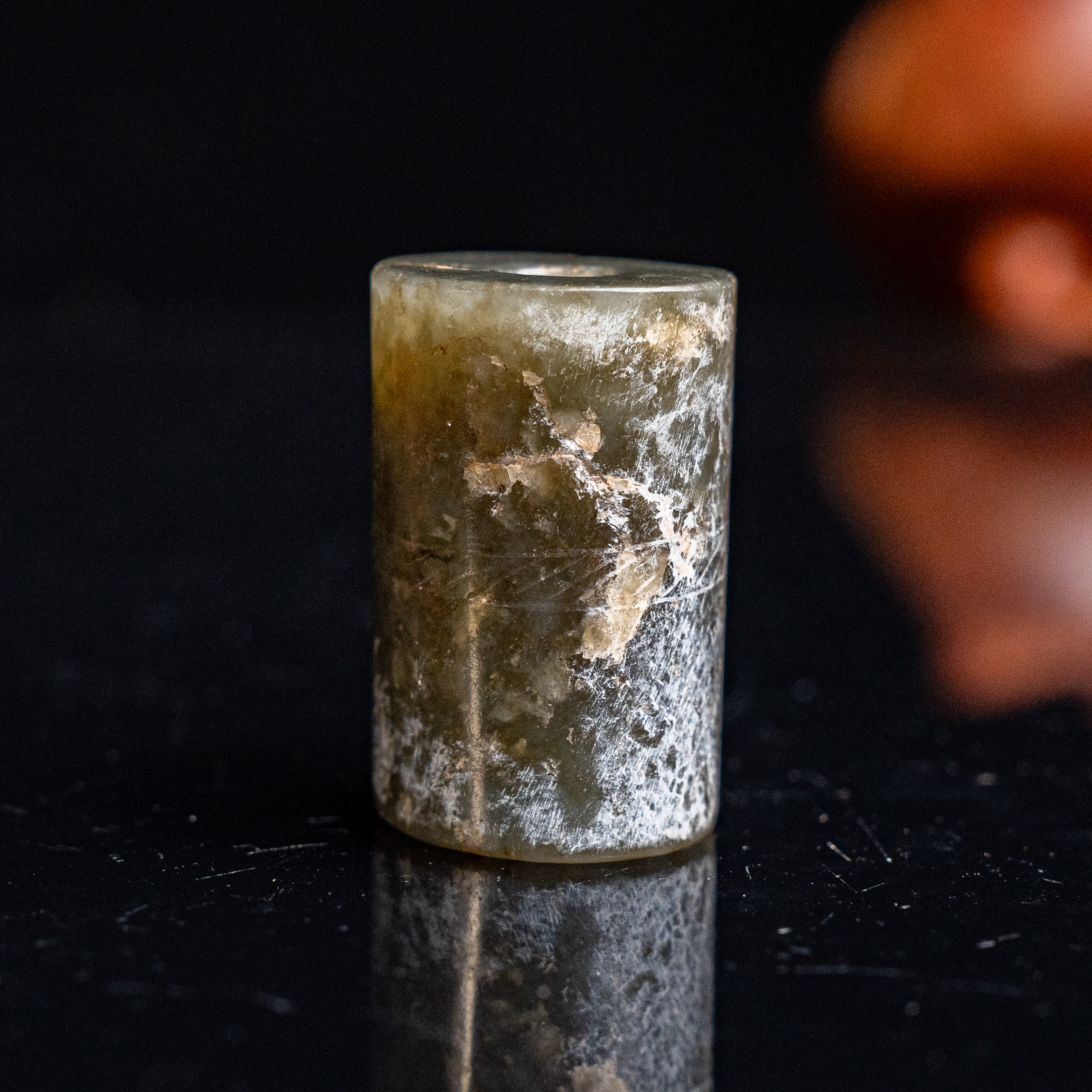 明代和田玉刻纹玉珒-CS