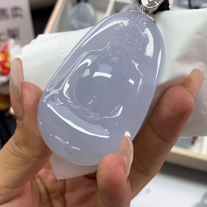 【闪购商品】翡翠颈饰18K金镶嵌怡****）翡翠