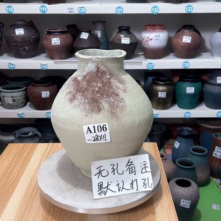 红陶手工制作工艺花盆