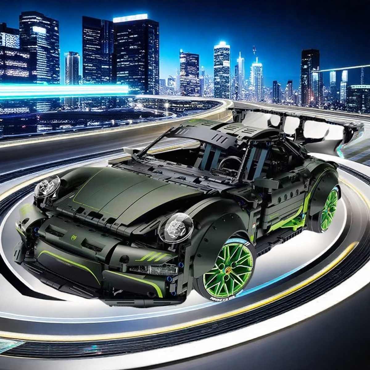 赛车积木保时捷911跑车模型拼装兰博基尼遥控汽车玩具男孩子礼物