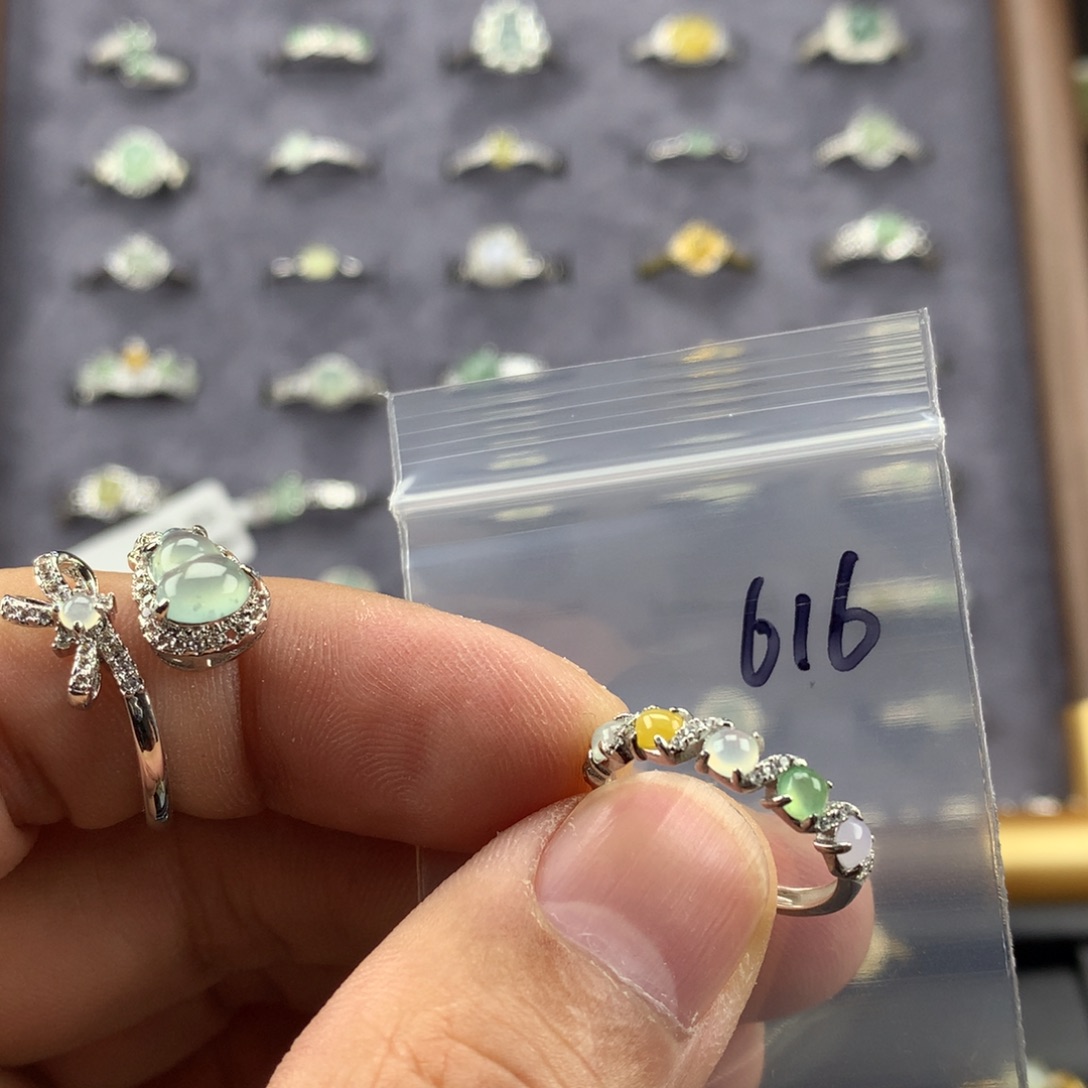 翡翠未镶嵌戒指616