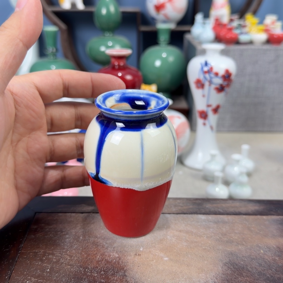 陶瓷手工小花器摆件