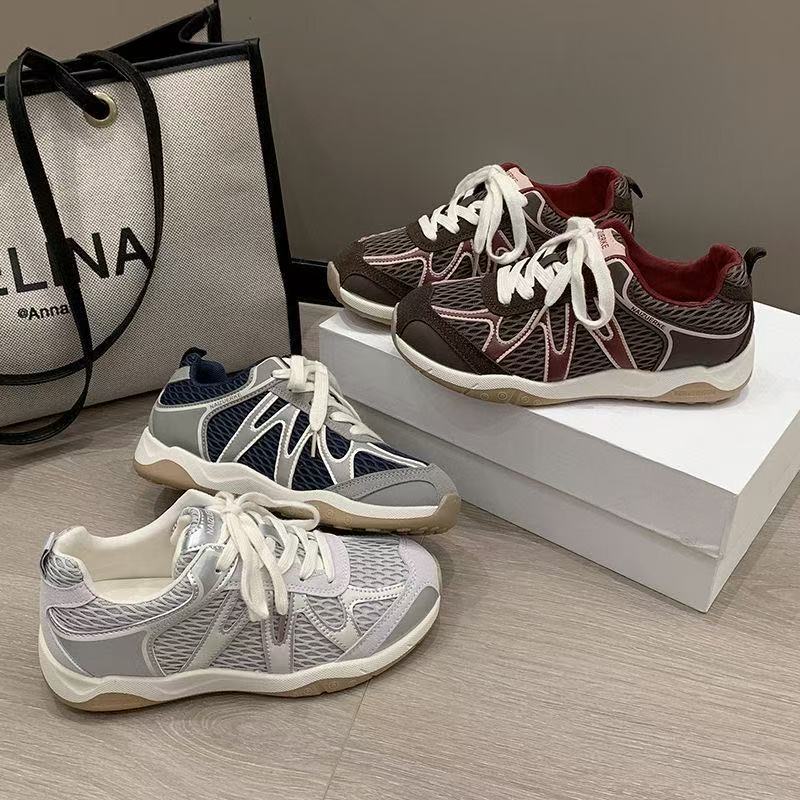 2025早秋潮鞋女鞋透气德训鞋时尚休闲鞋小众日系低跟百搭网面ins