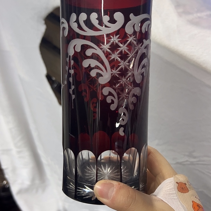 水晶玻璃平底款微瑕一个