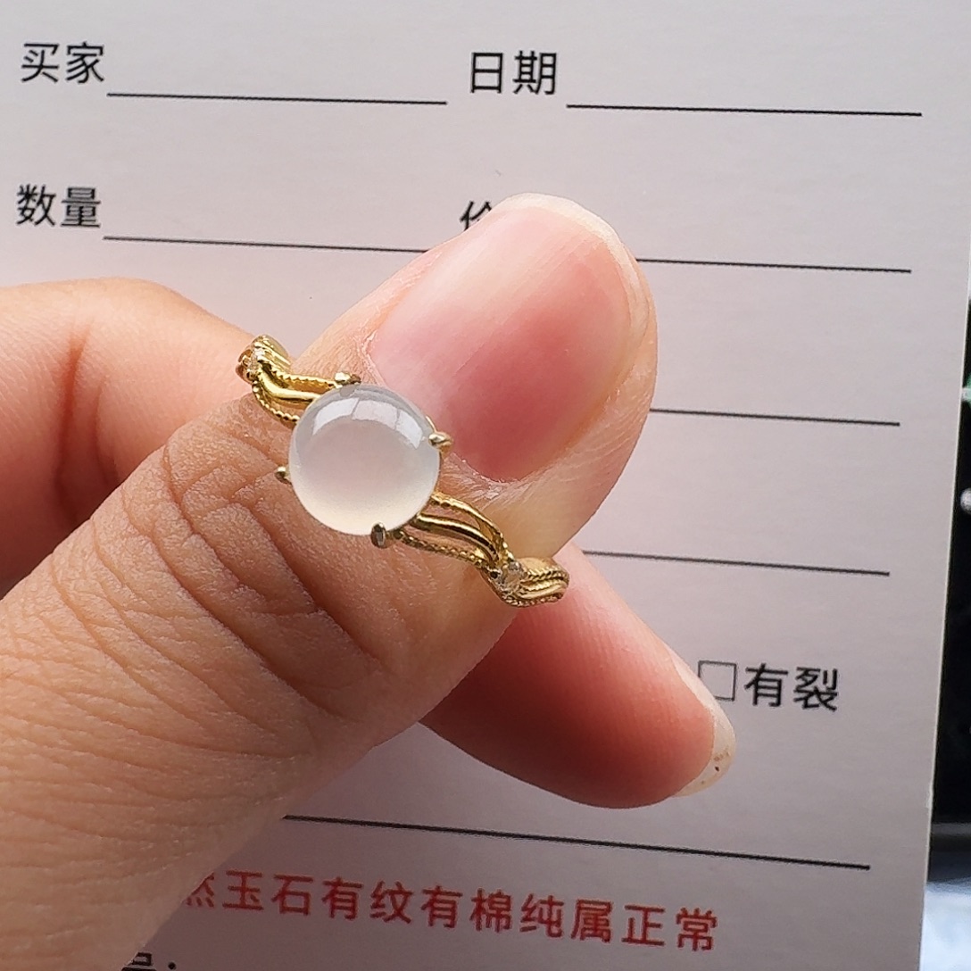 翡翠银S925镶嵌戒指