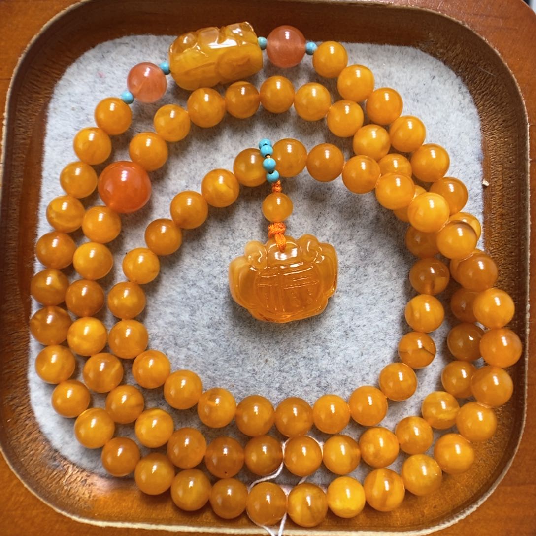 蜜蜡手串未镶嵌蜜蜡手串