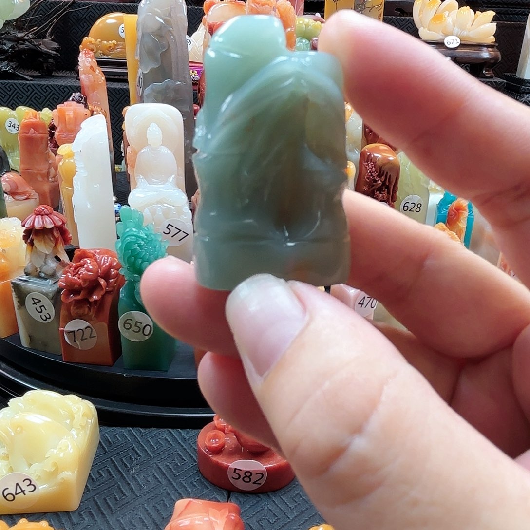 寿山石其他天青竹节