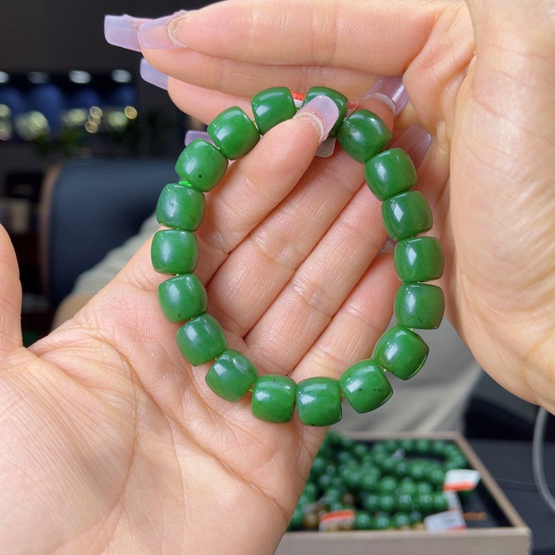 未镶嵌手串和田玉天然和田玉俄碧五号坑料12