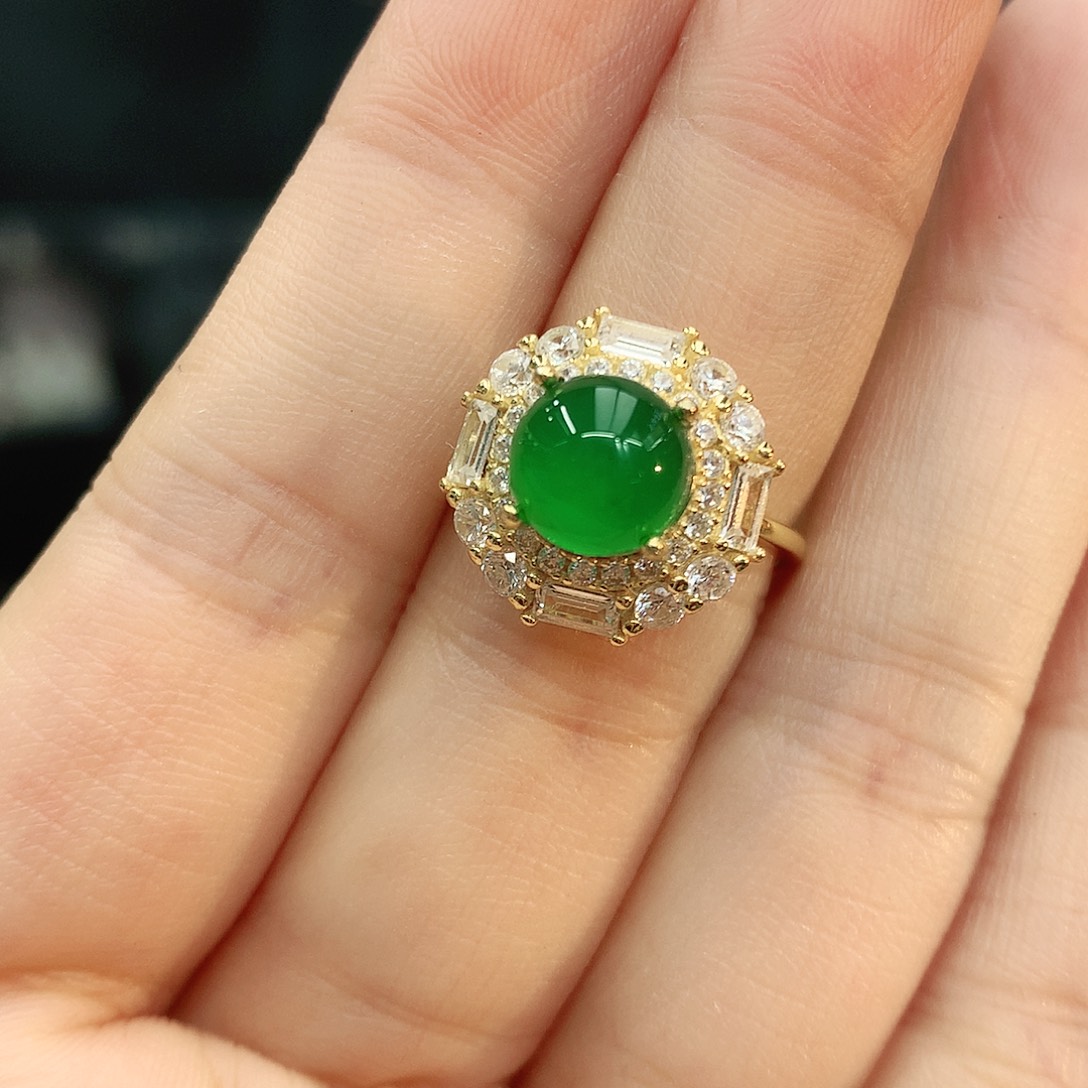 银S925镶嵌戒指玛瑙/玉髓