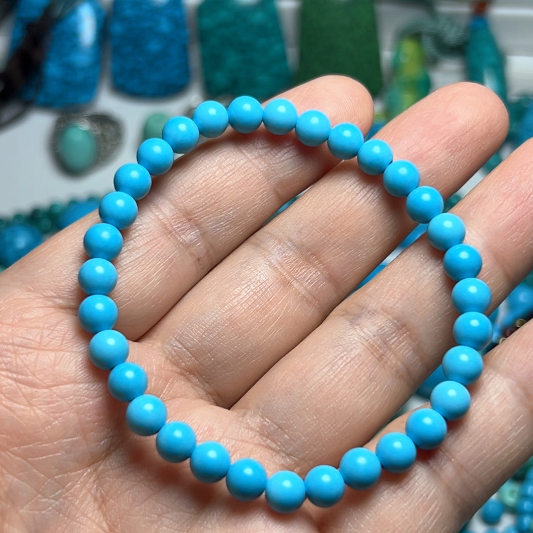 卡6+蓝珠子手串手链