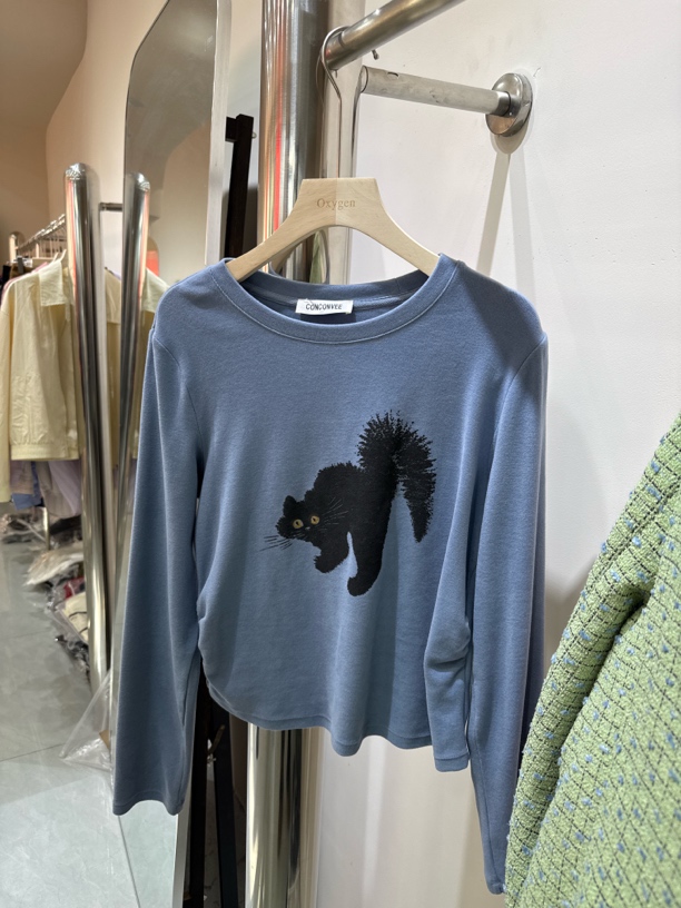 超级舒服的雾霾蓝猫咪打底