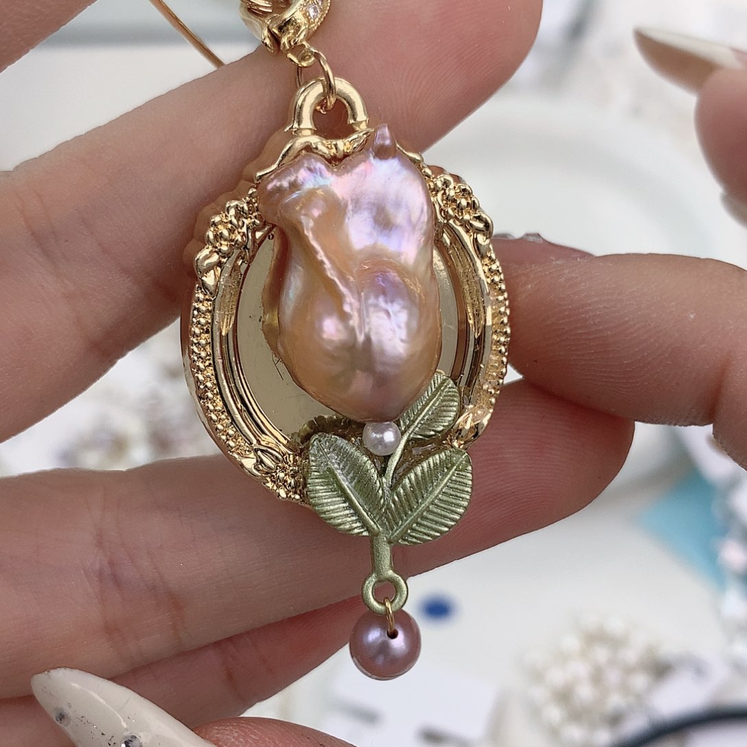 银S925镶嵌耳饰淡水珍珠3