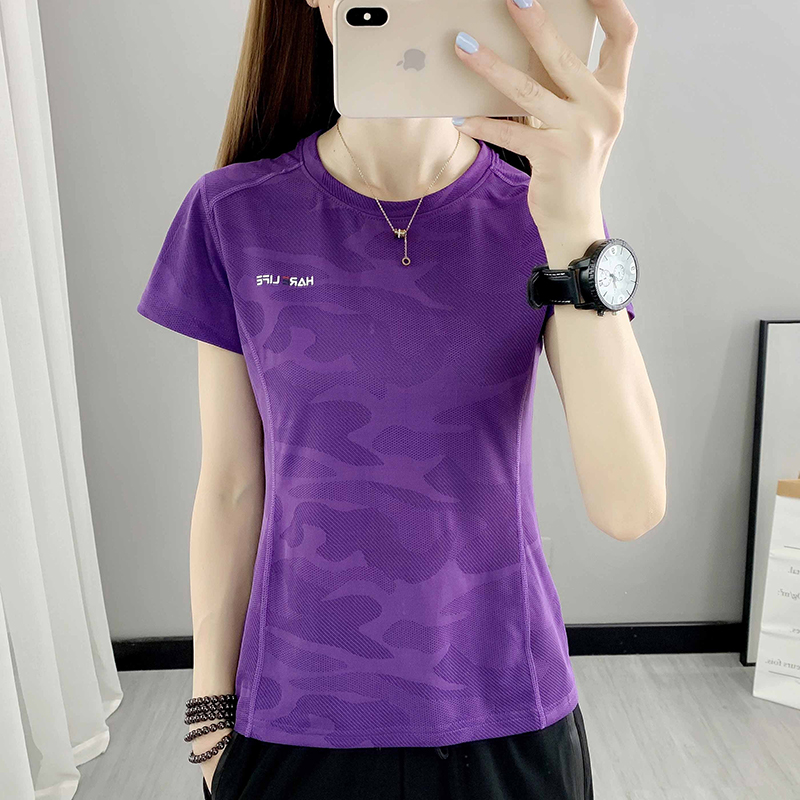 【福利发货快】夏季运动速干衣女弹力吸汗透气短袖上衣半袖快干衣