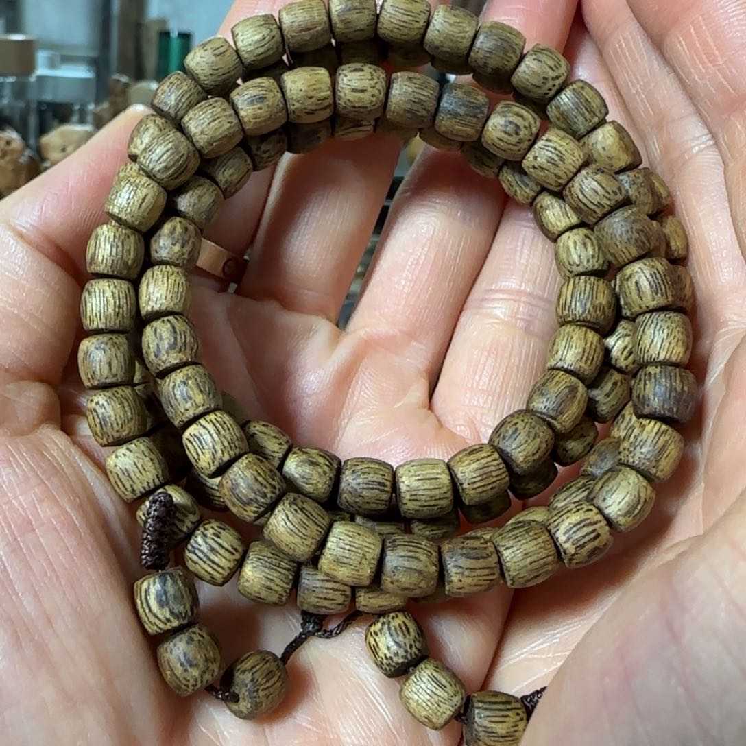 手串沉香绿奇楠沉香鼓珠多圈06+手串
