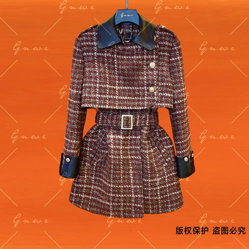 【私人订制】秋冬新款设计师格纹高级感时尚个性外套 G107