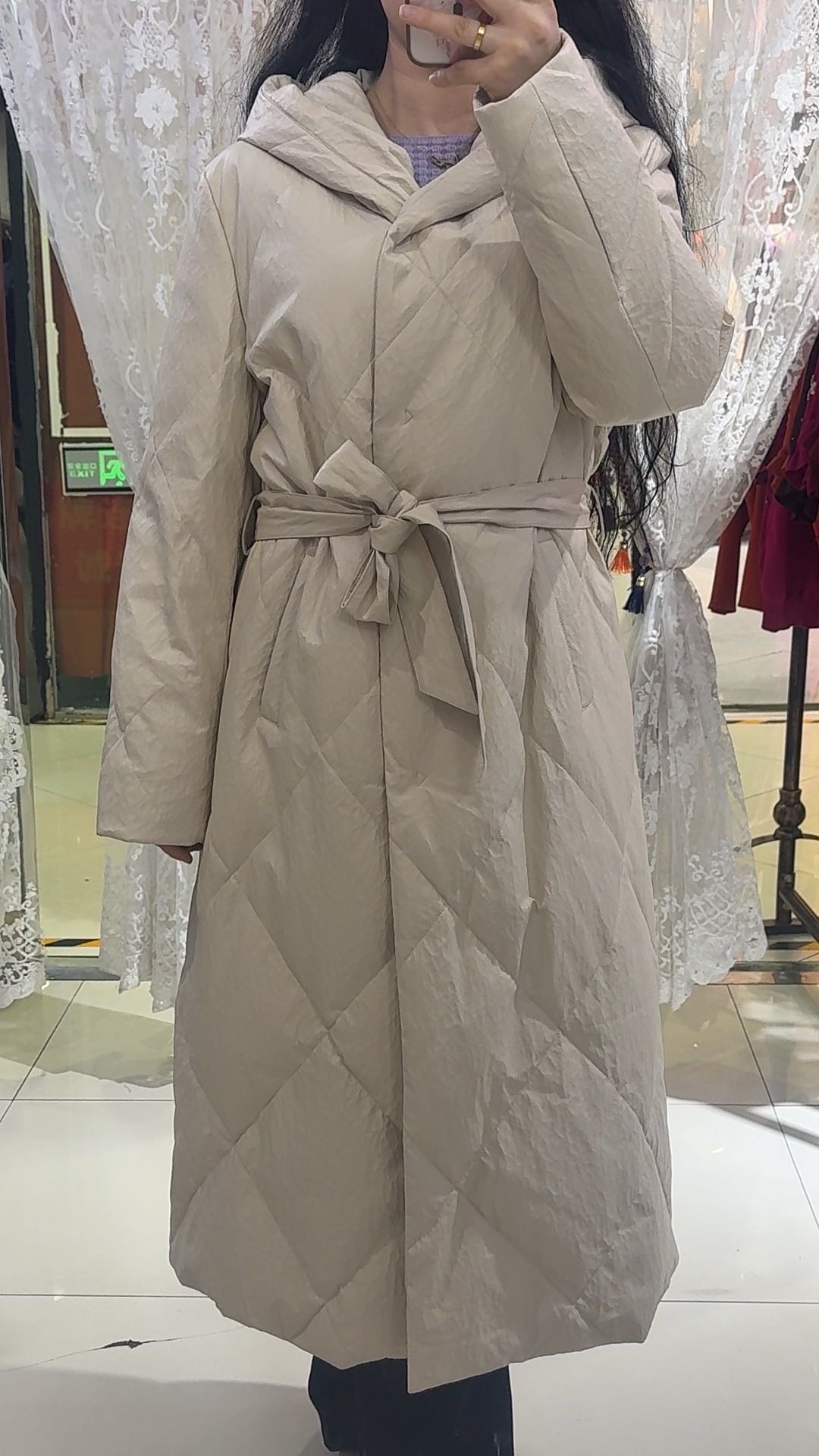 轻职风女优等品棉服女士网红冬季毛领连帽百搭保暖女装收腰