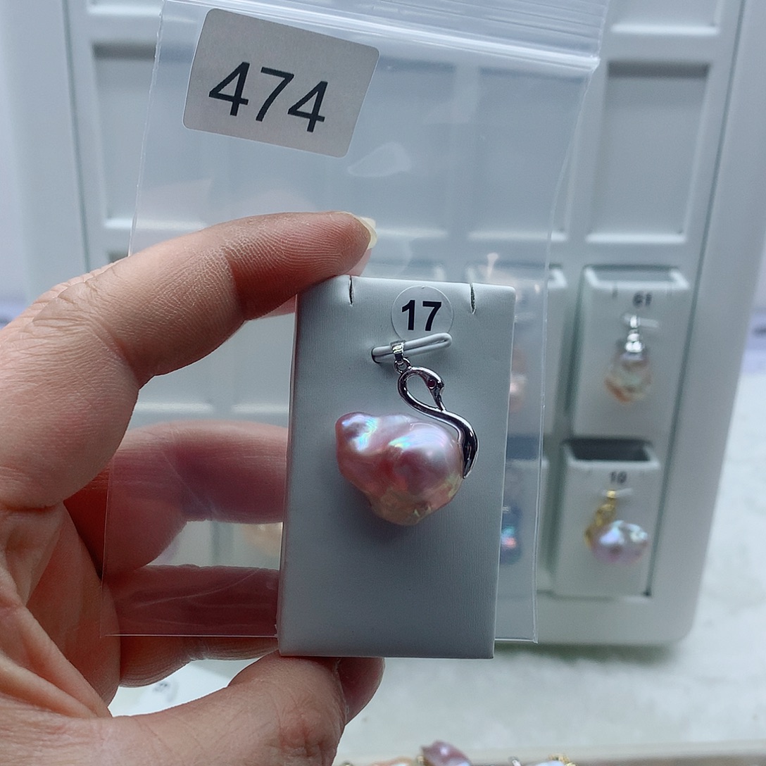 淡水珍珠吊坠(不含链)合金