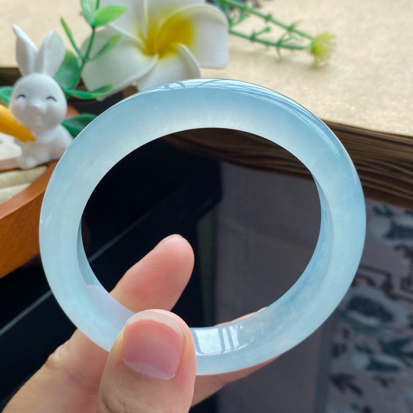 03.22批冰透浅晴水果冻镯2157号55.7-12.1-8.5 正圈都冰天然翡翠