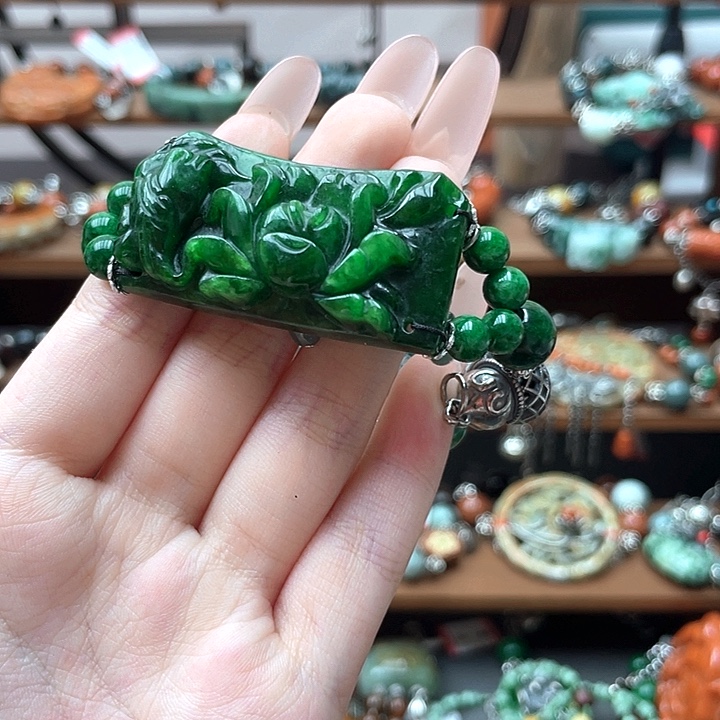 四***选翡翠未镶嵌手链饰品