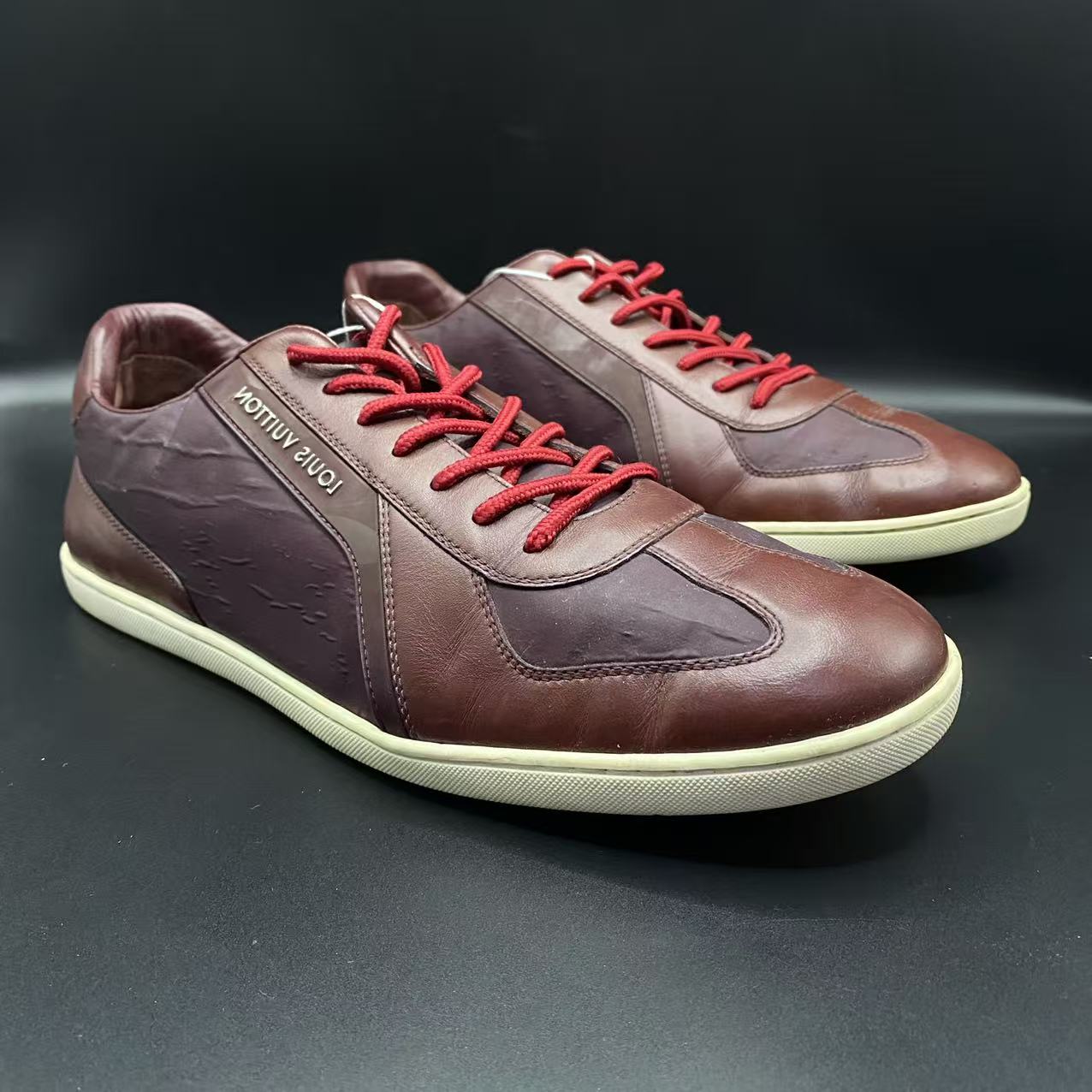 95新 LouisVuitton/路易威登 【JM福利】41.5欧码 酒红休闲板鞋jm15