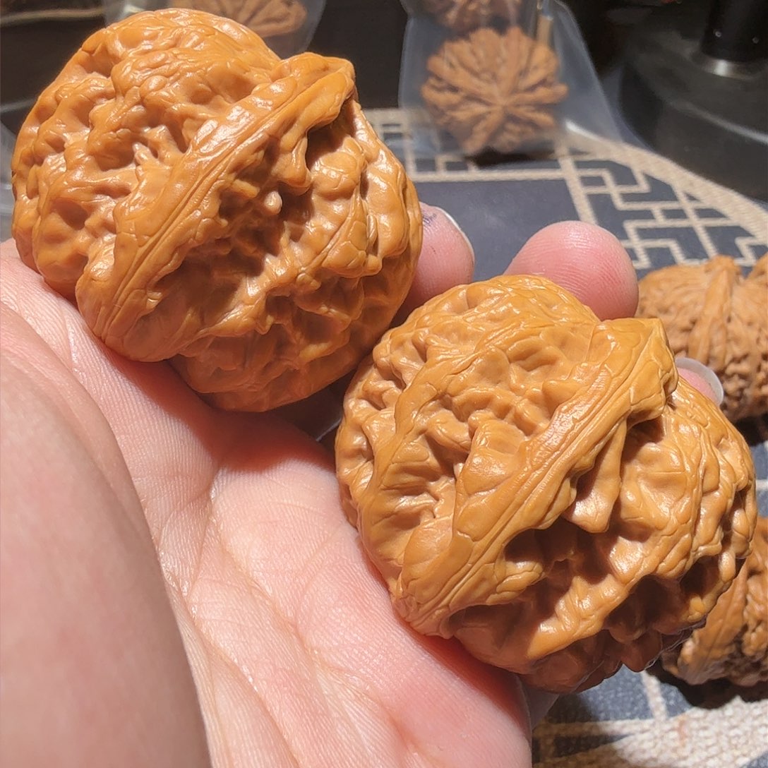 文玩核桃把件从**始红锦鲤·精品