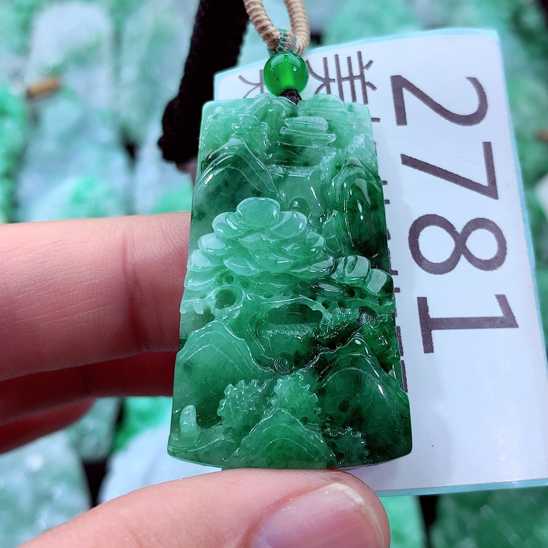 翡翠未镶嵌吊坠(不含链)
