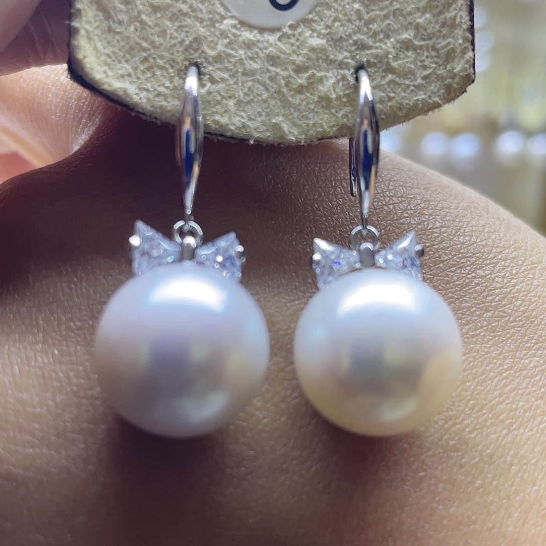耳饰淡水珍珠银S925镶嵌