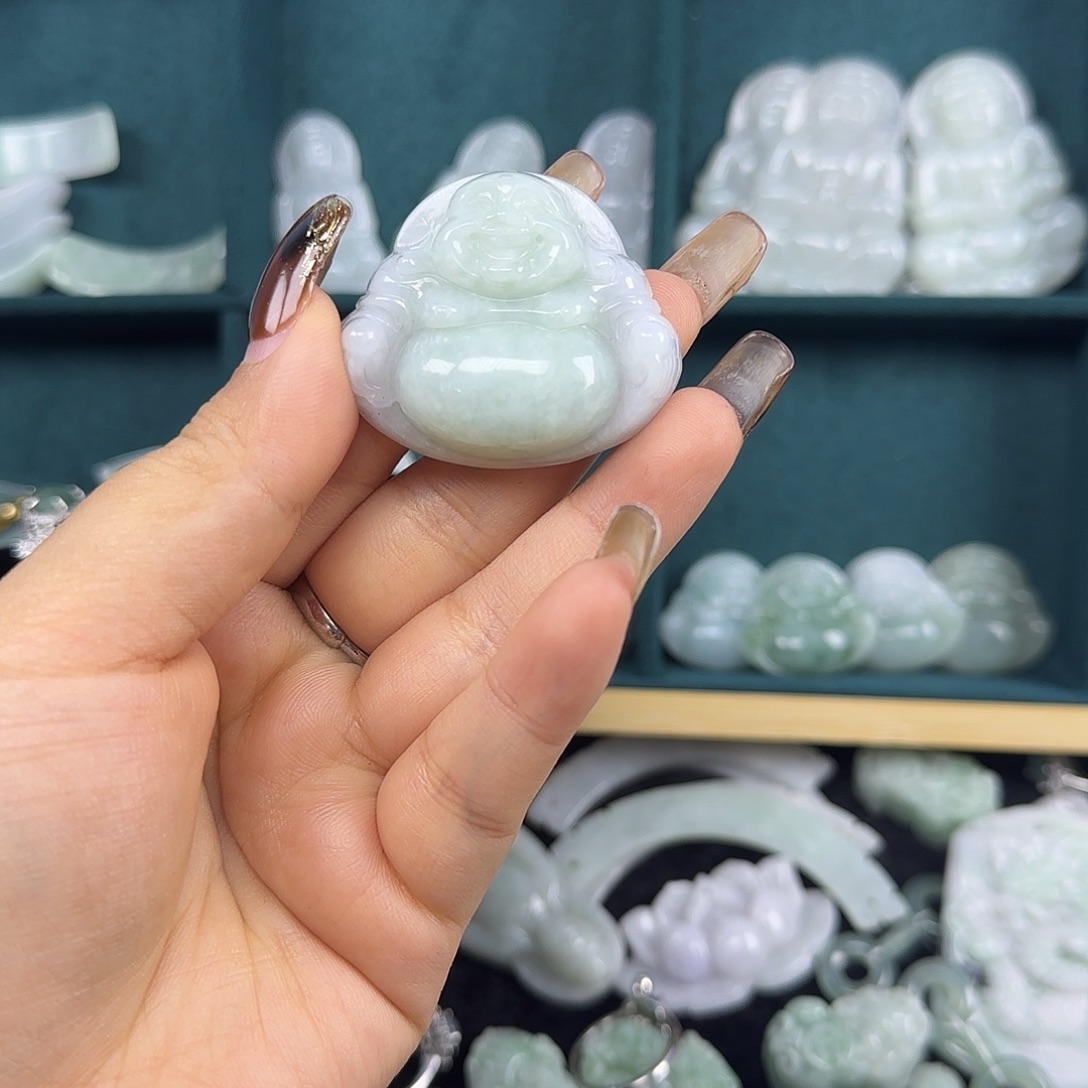 ****࿐翡翠未镶嵌颈饰翡翠厚佛公