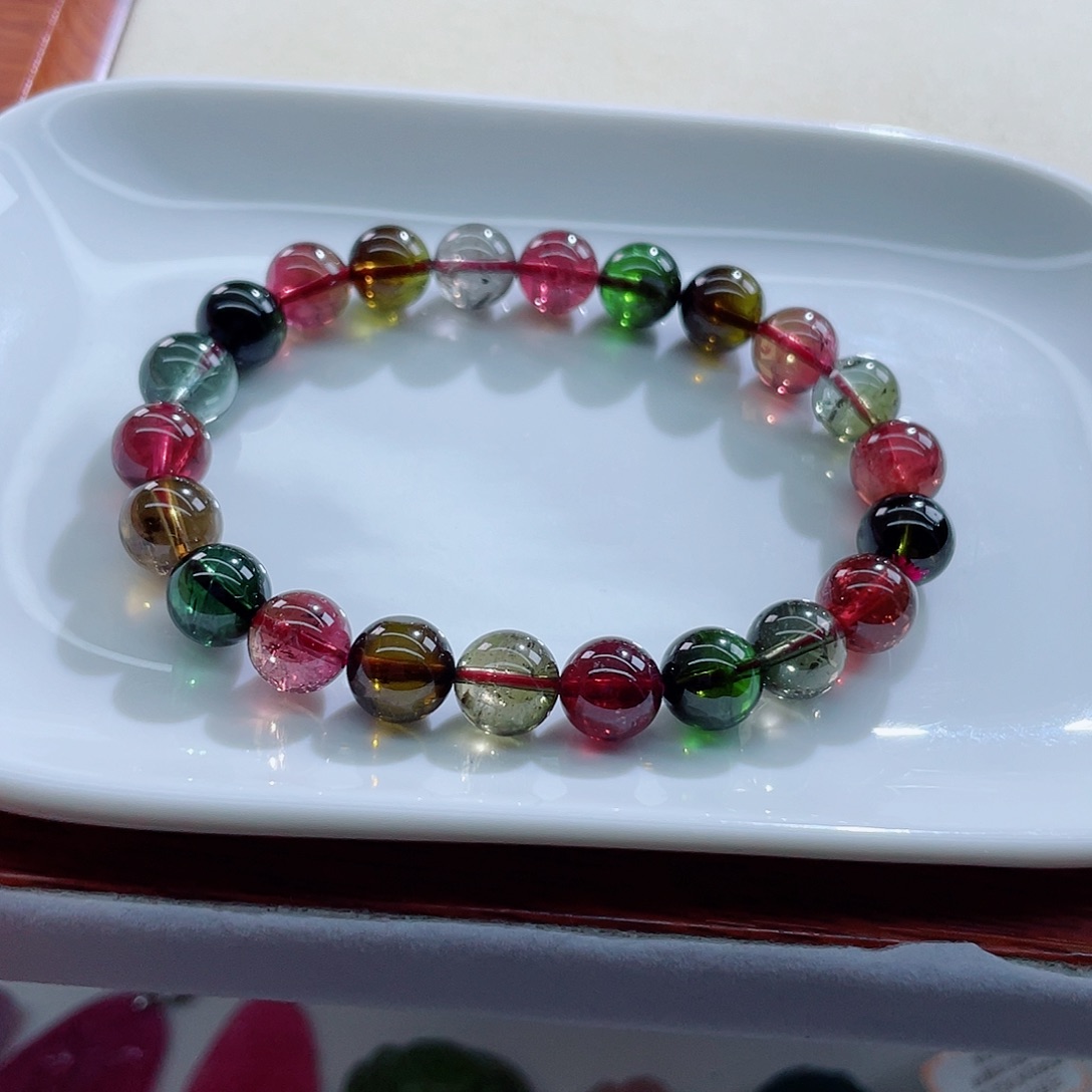 未镶嵌碧玺手链8.8mm左右