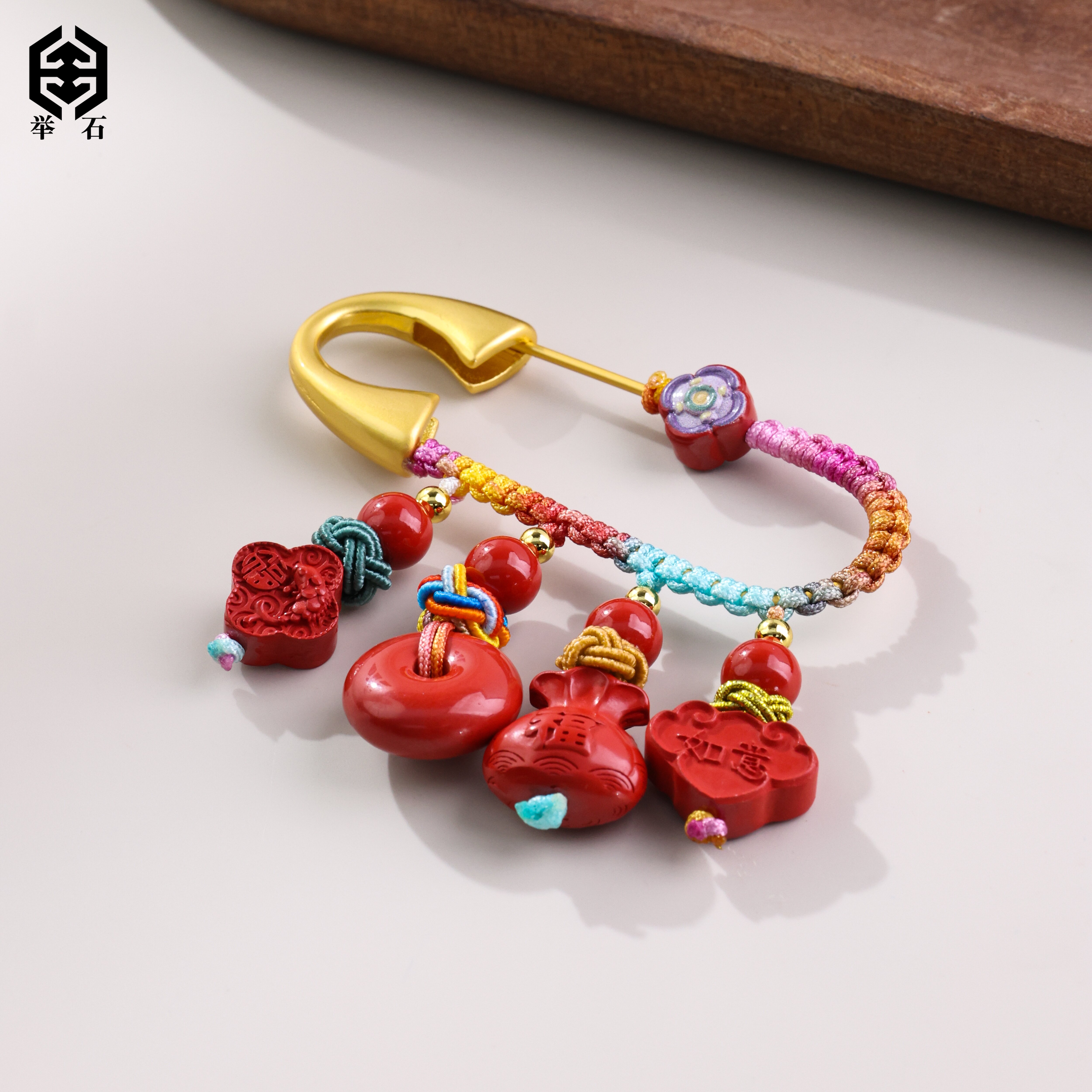 含辰砂工艺品【举石】TH0922-9002-937朱砂饰品（一件/多样性发）F