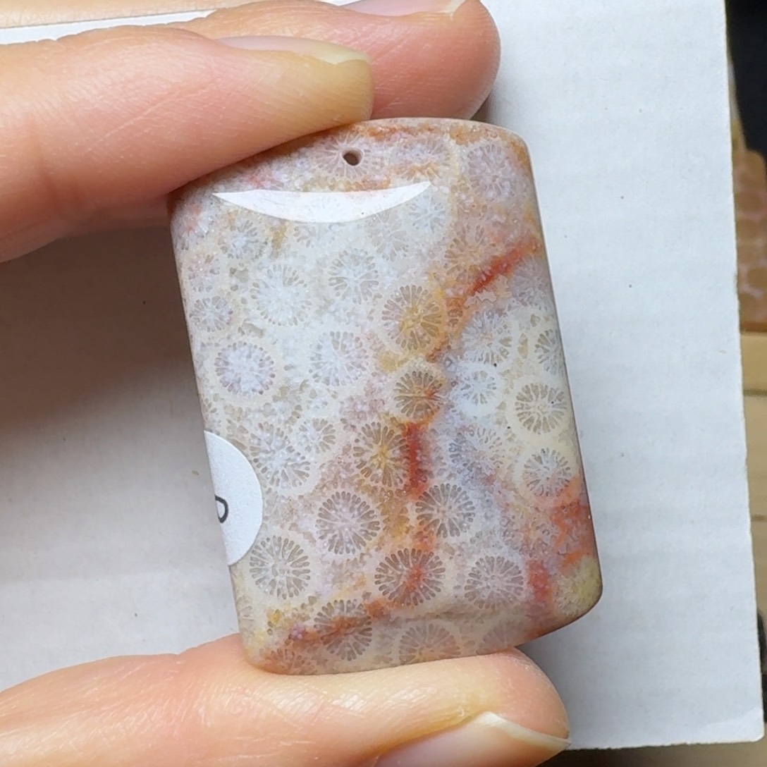 硅化玉彩彩的，好盘未镶嵌