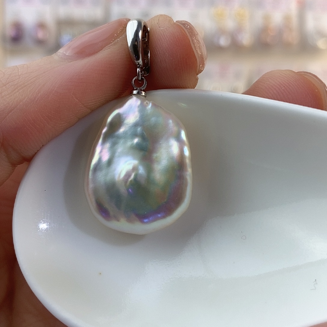 淡水珍珠颈饰银S925镶嵌