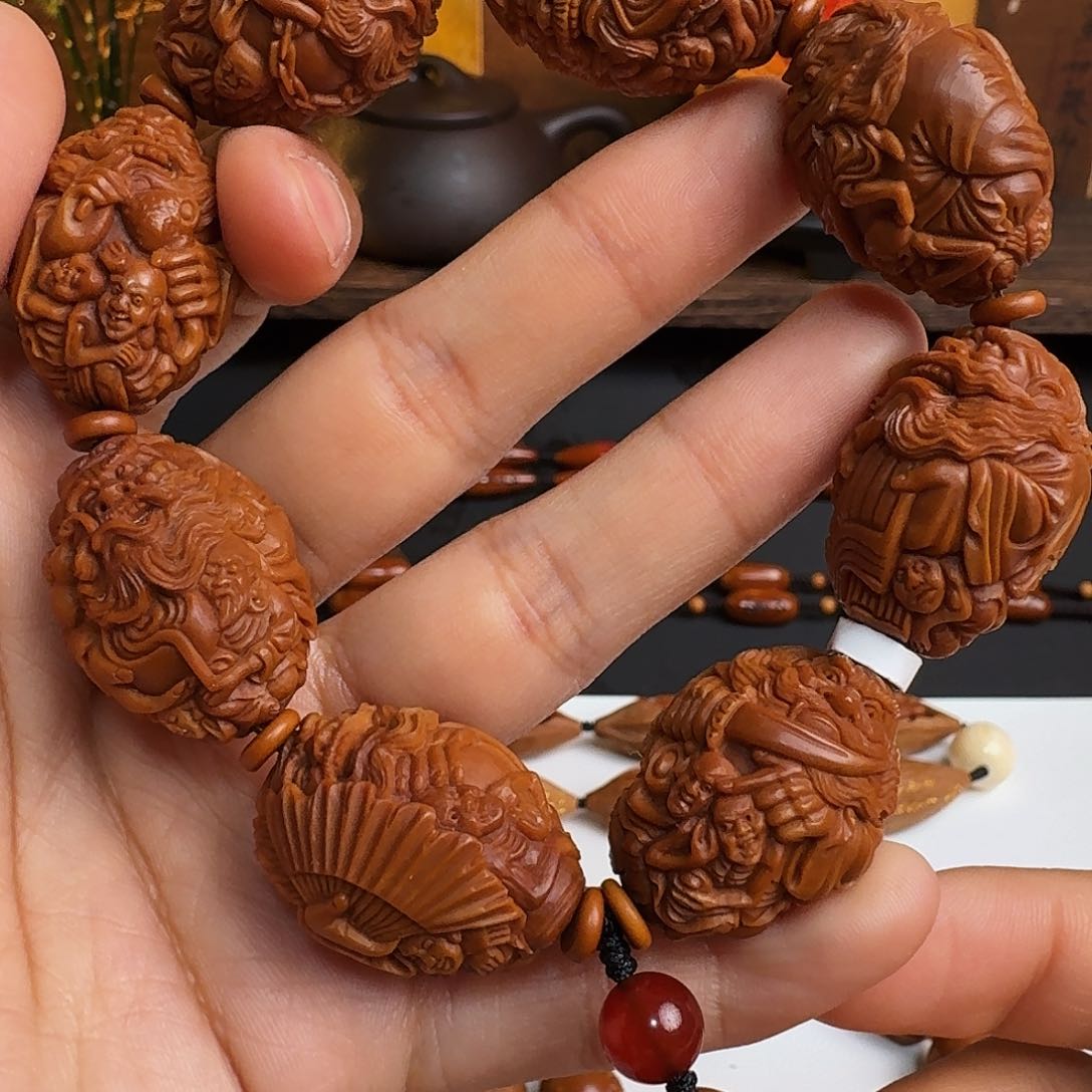 橄榄核手串/手链五鬼戏钟馗