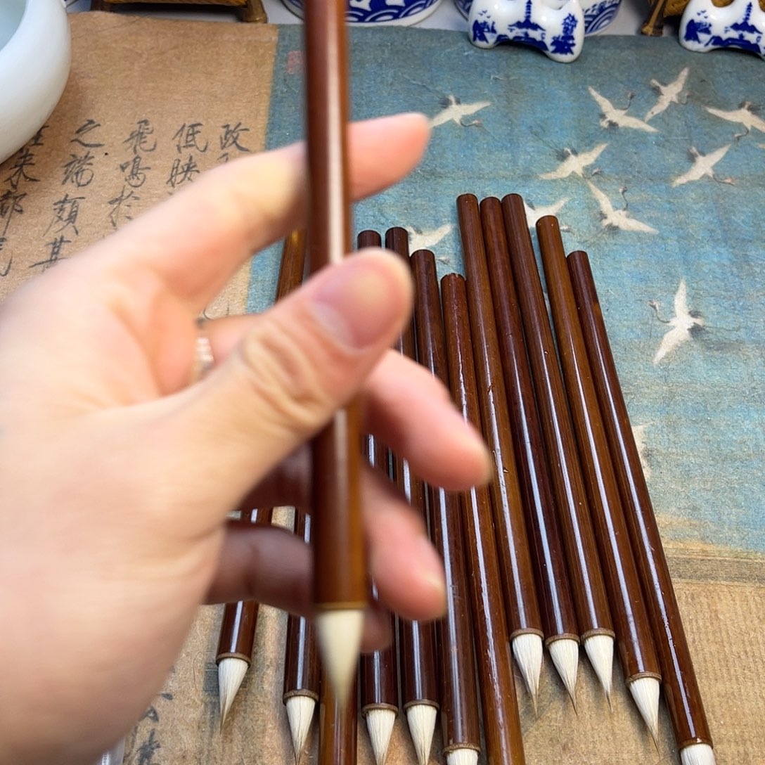 单支仿宋纯毛料鸡距笔