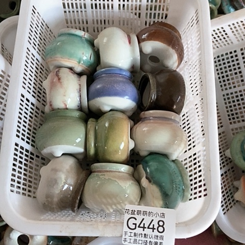 紫砂花盆448微瑕品口径3厘米左右口不圆