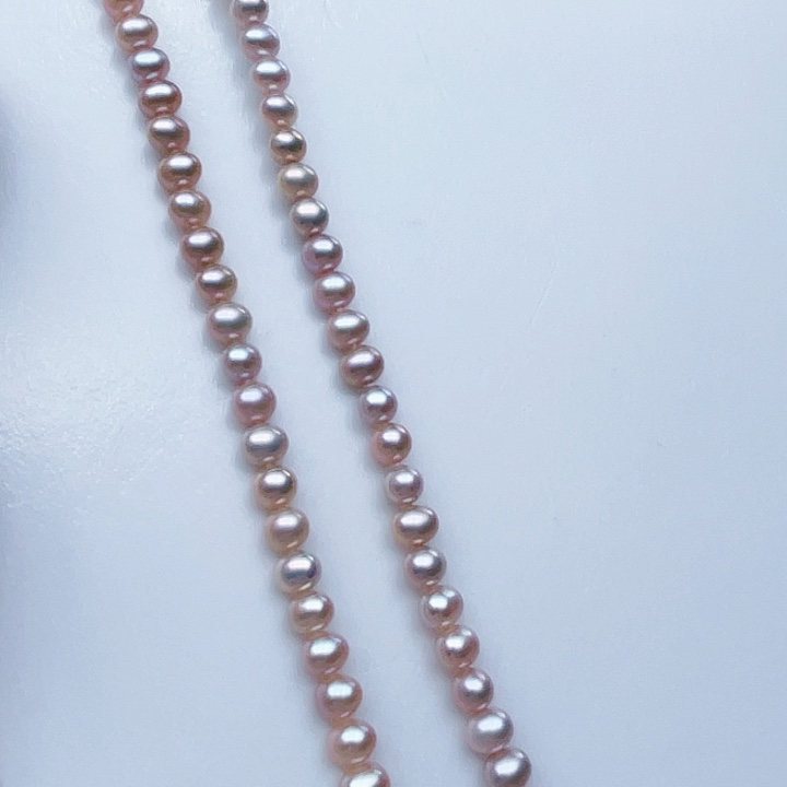 淡水珍珠颈饰未镶嵌卡7➕极光粉紫