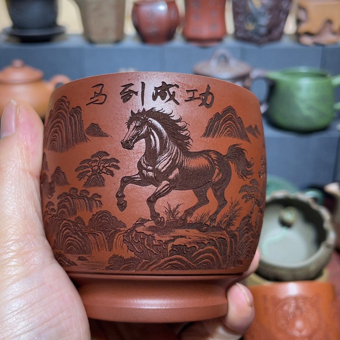 原矿紫砂手工主人杯