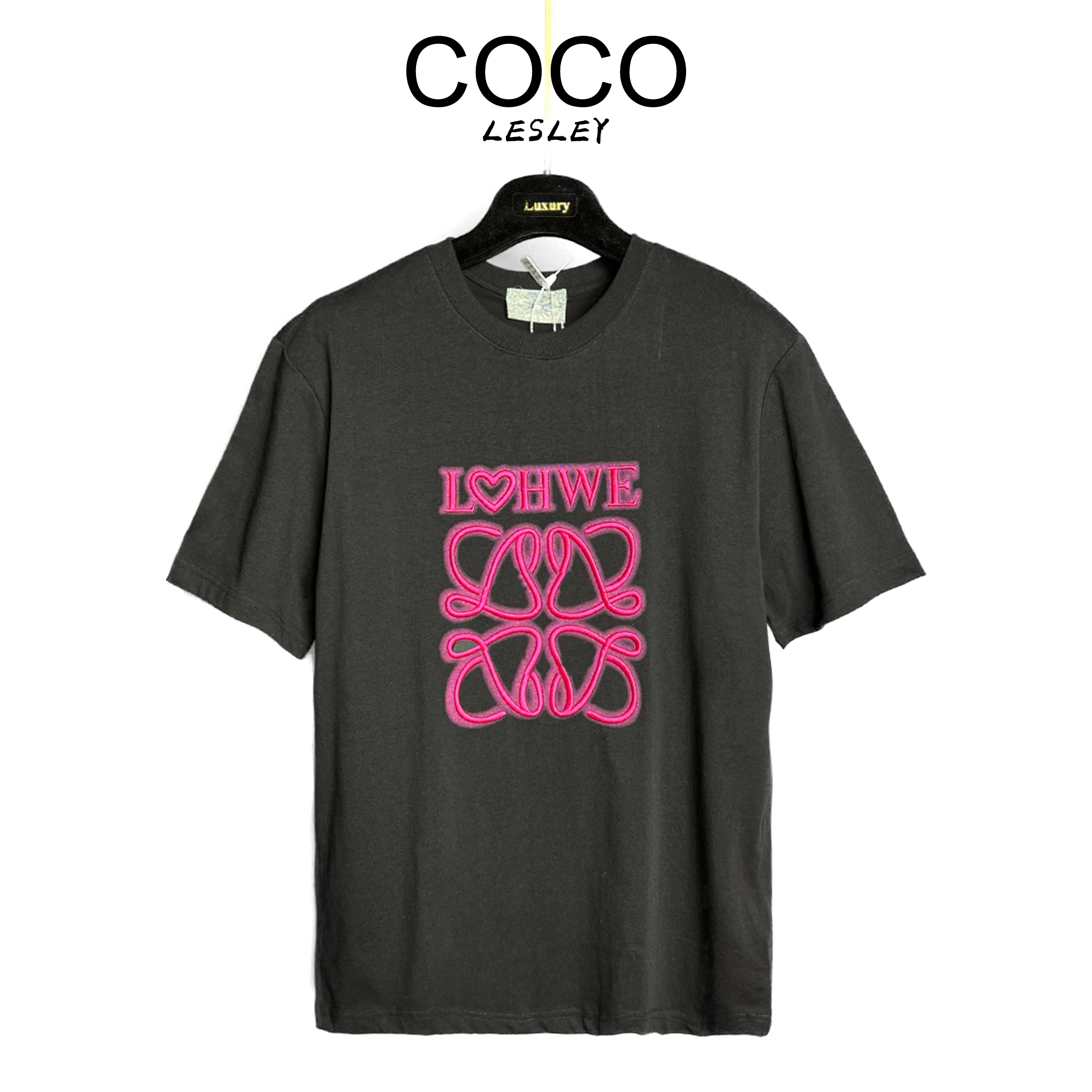 【高定服饰】轻奢字母刺绣纯棉短袖休闲夏季圆领T恤