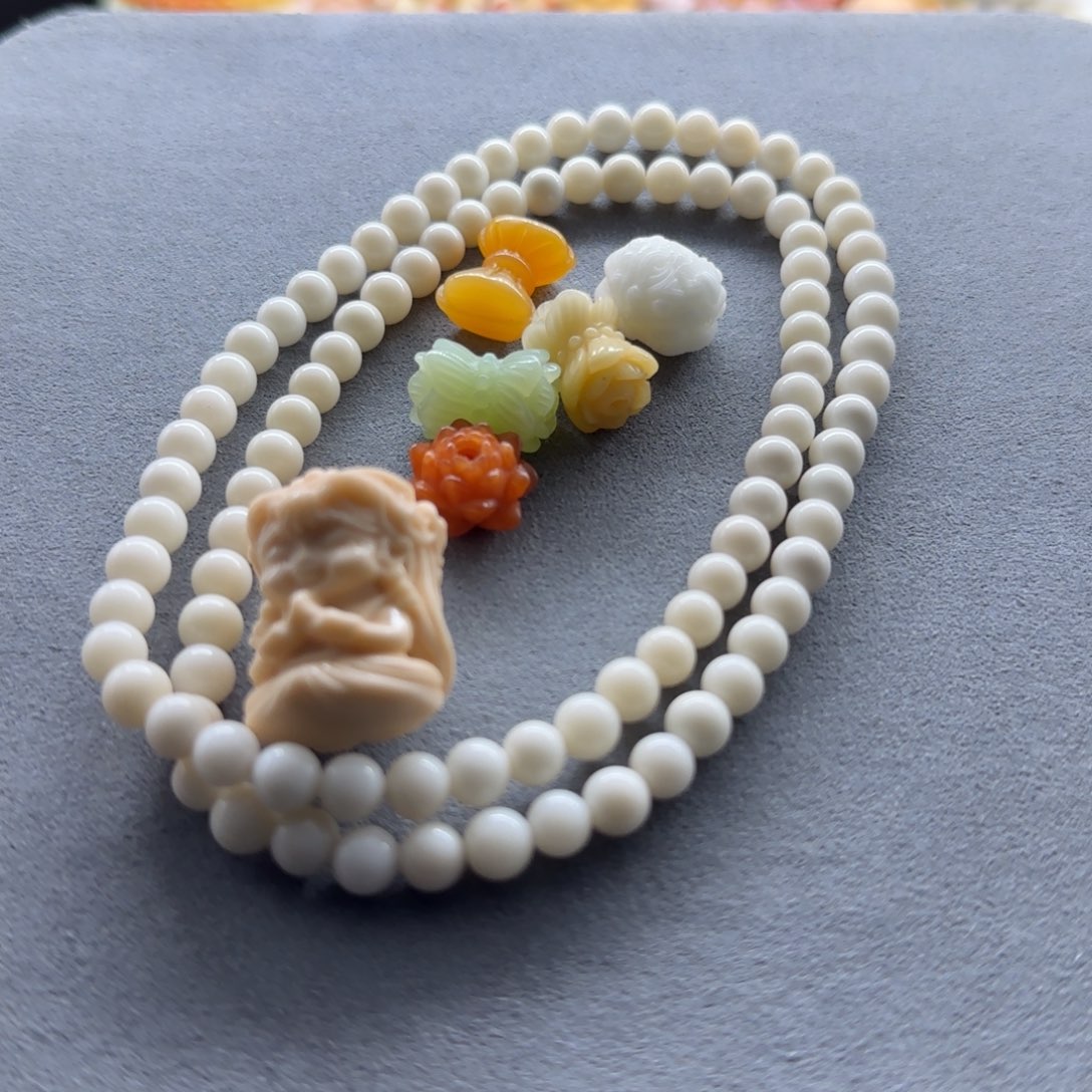 @***&石英质玉（缅黄）未镶嵌手串