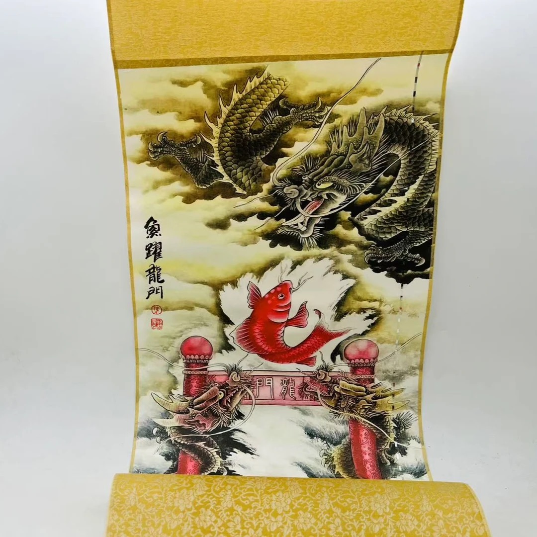 【盛世典藏】鱼跃龙门挂画