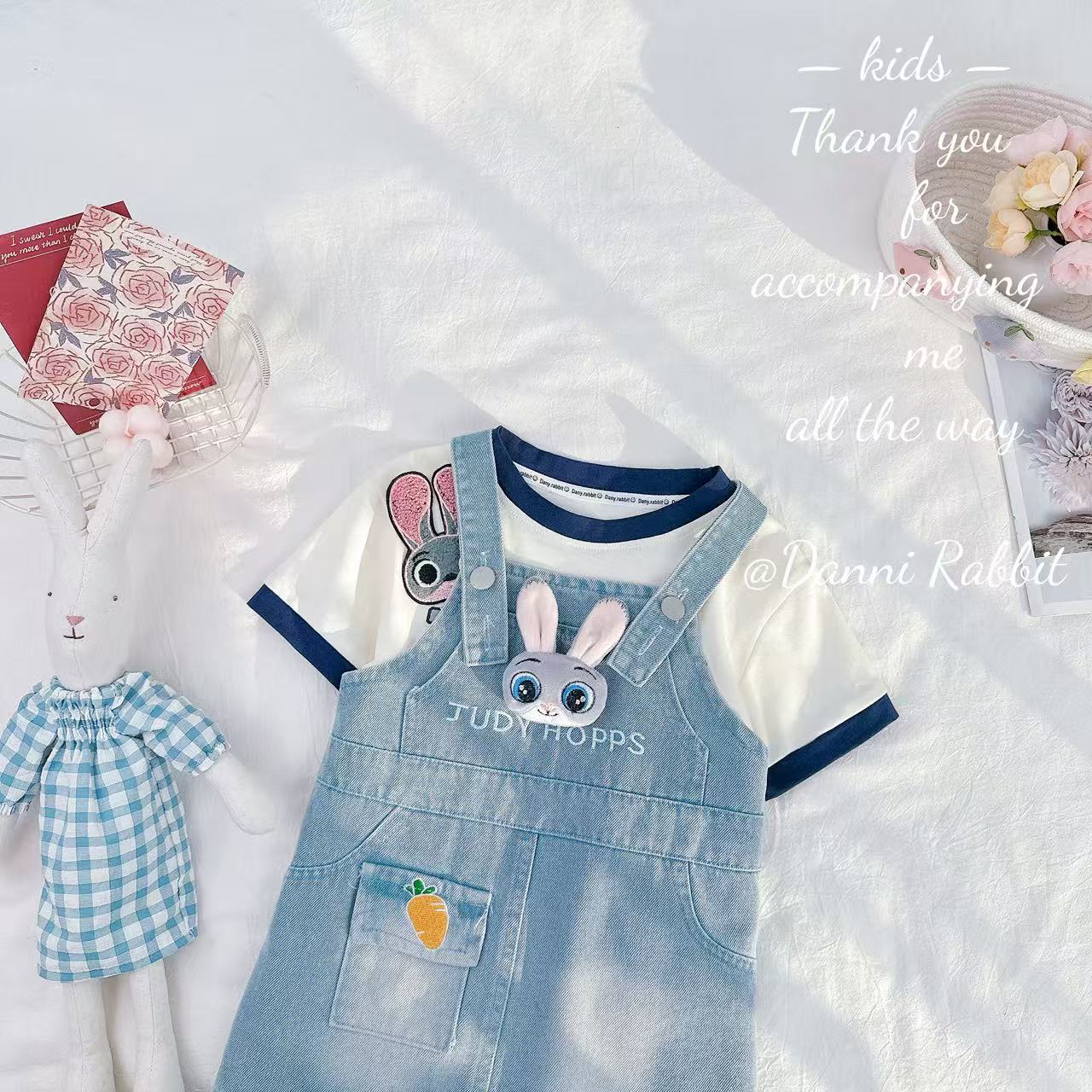 【Dannirabbit】*立体兔子玩偶+时尚百搭*背带裙 D-G38