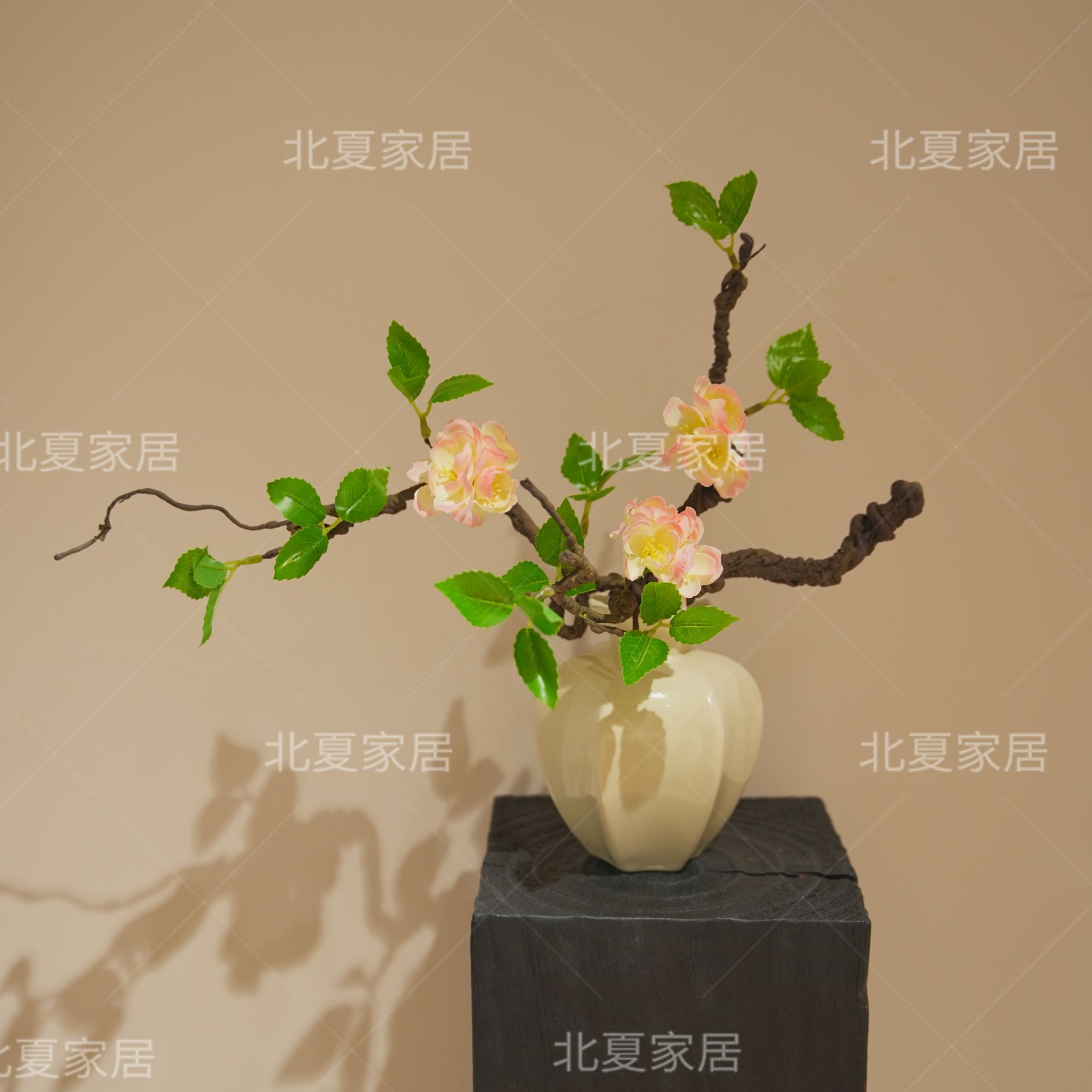 新中式腊梅梅花仿真花客厅餐桌摆件树枝干花假花插花装饰花艺摆设