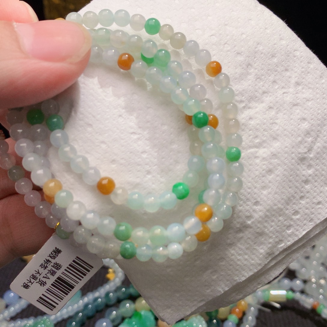 翡翠散珠七彩珠珠118