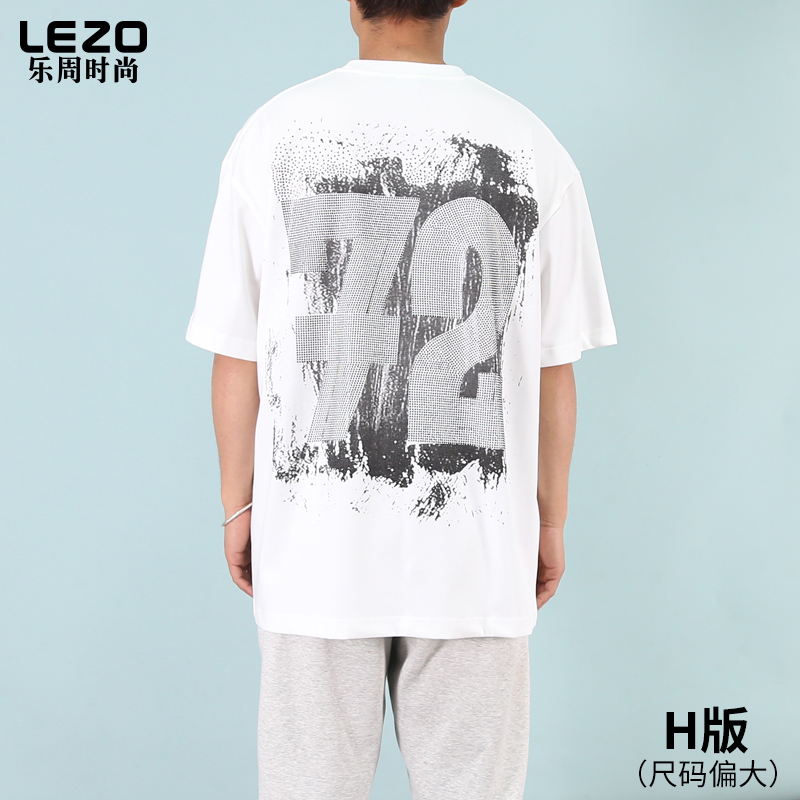 LEZO乐周时尚男装短袖圆领T恤L25234019