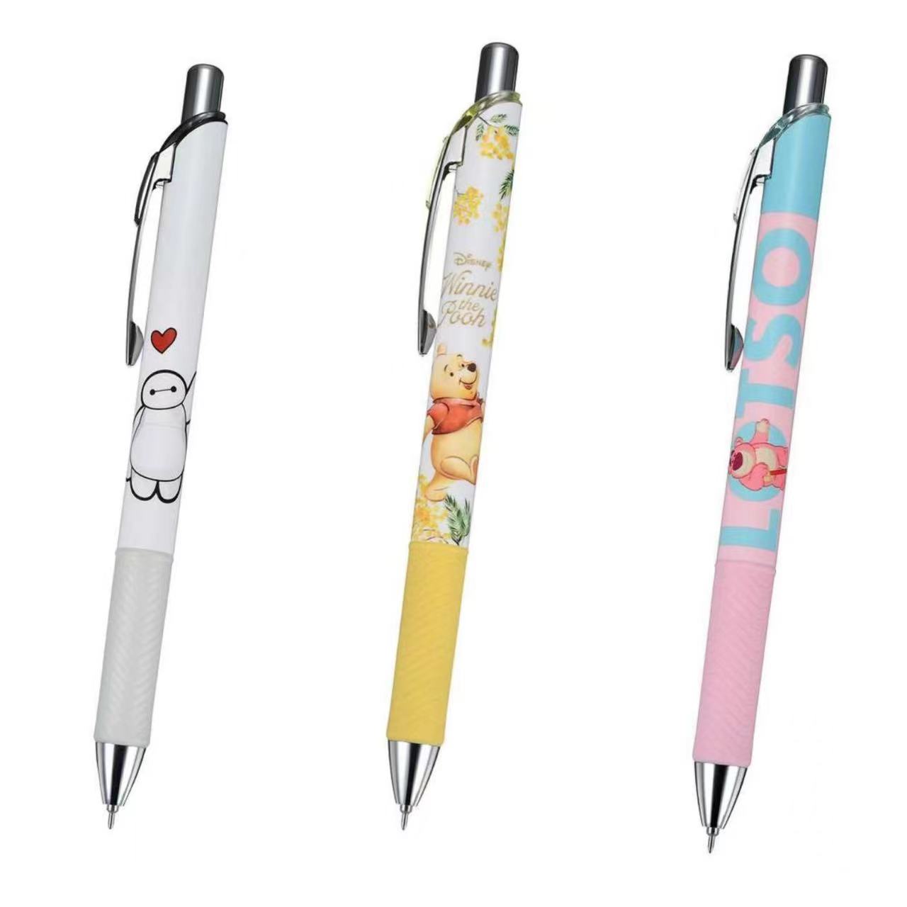 派通东迪新款大白中性笔噗噗草莓熊美人鱼毛怪限定中性笔