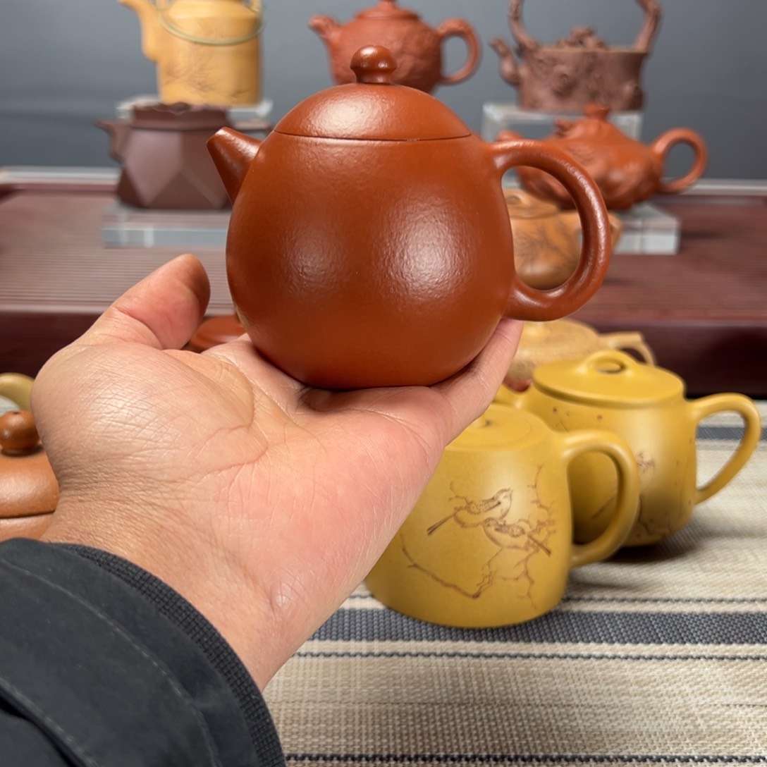 紫砂茶壶财*…龙蛋200CC朱泥