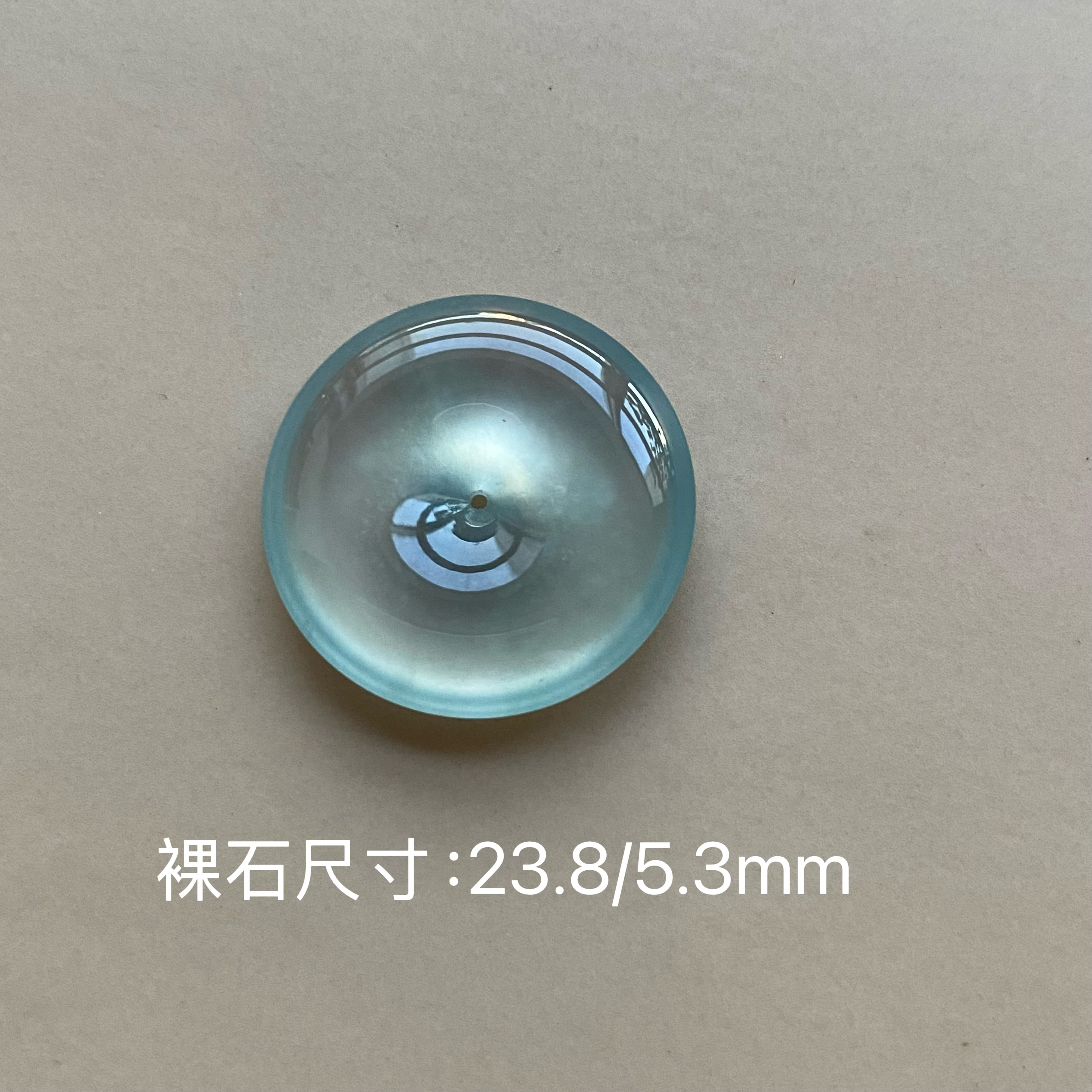 翡翠颈饰高冰玻璃底淡淡晴水底冰透起钢翡翠平安扣吊坠